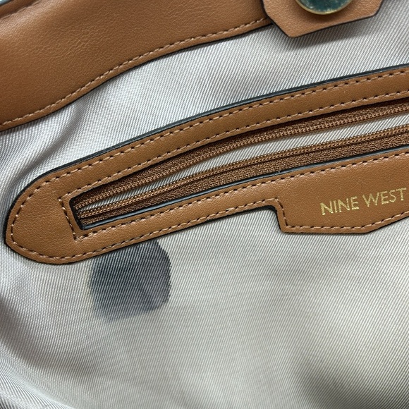 Nine‎ West Brooklyn Jetset Carryall Bag Woven Faux Leather - Picture 9 of 11